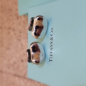 ⭐️Tiffany & Co. Authentic 18mm Elsa Peretti Sterling Silver Bean Cuff Links